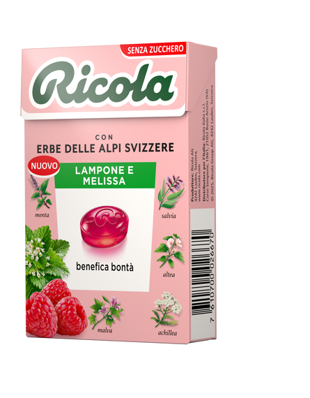 Astuccio 50g - Lampone e Melissa (senza zucchero)