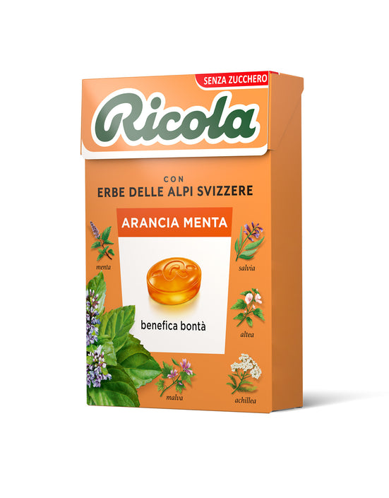 Astuccio 50g - Arancia menta (senza zucchero)