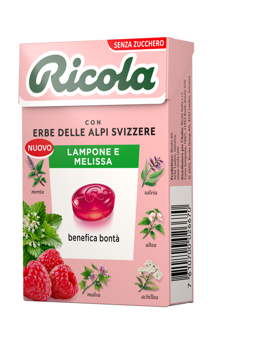 Astuccio 50g - Lampone e Melissa (senza zucchero)