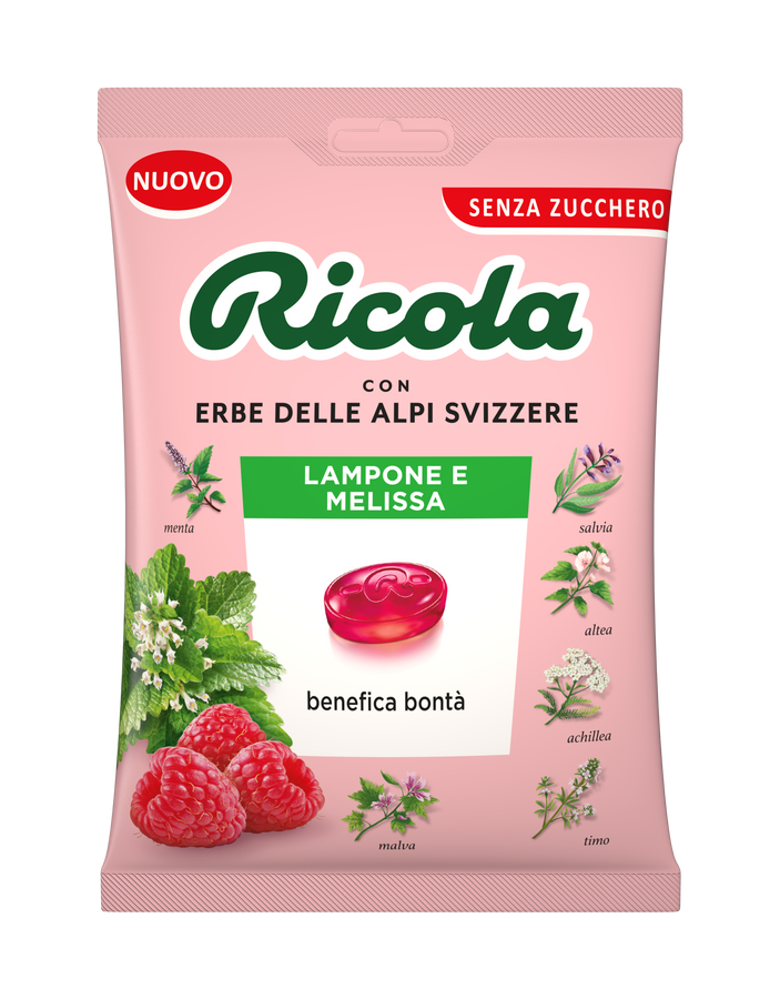 Busta 70g - Lampone e Melissa (senza zucchero)