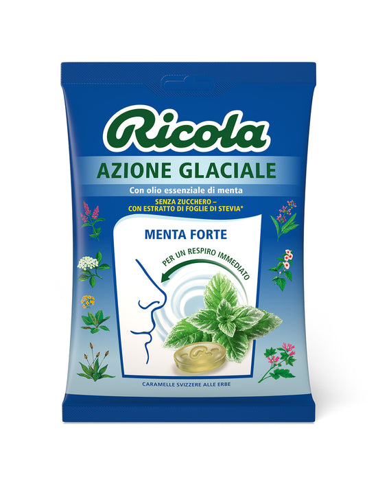 Busta 70g - Azione glaciale menta forte (senza zucchero)